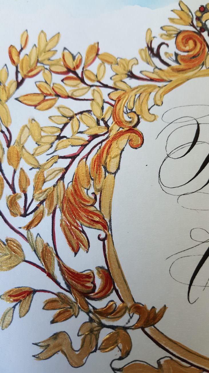 Couture Wedding Invitations table number close up view