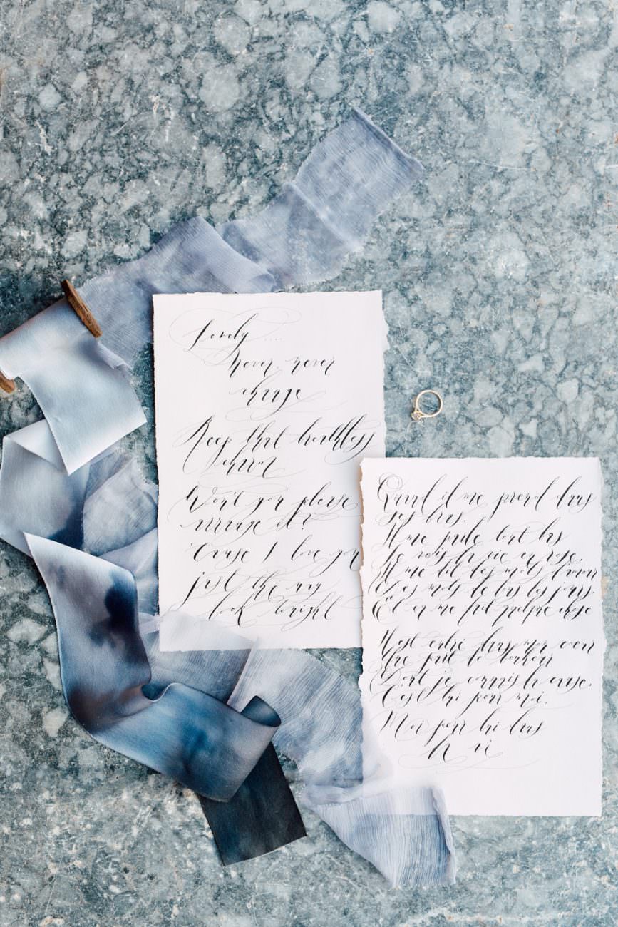 French Wedding Inspiration calligraphy poems