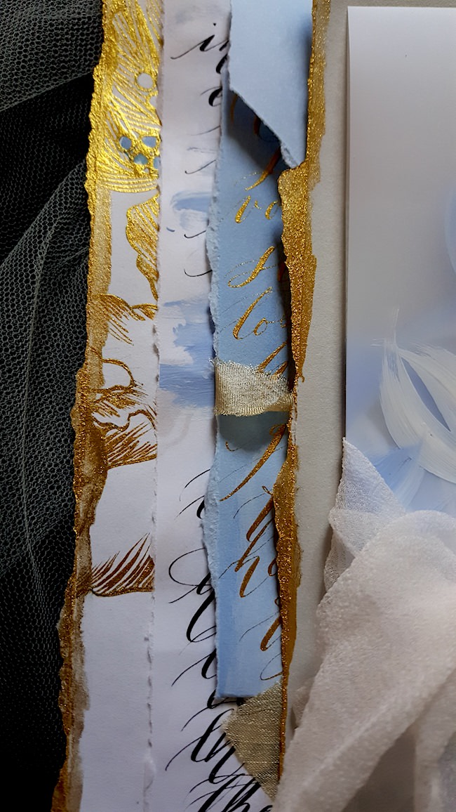 Hand Painted Wedding Invitations edges