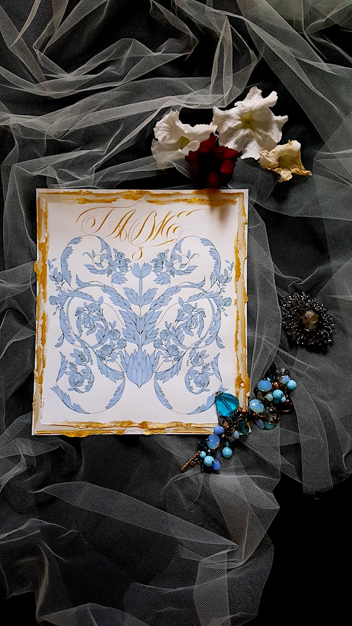 Hand Painted Wedding Invitations table number