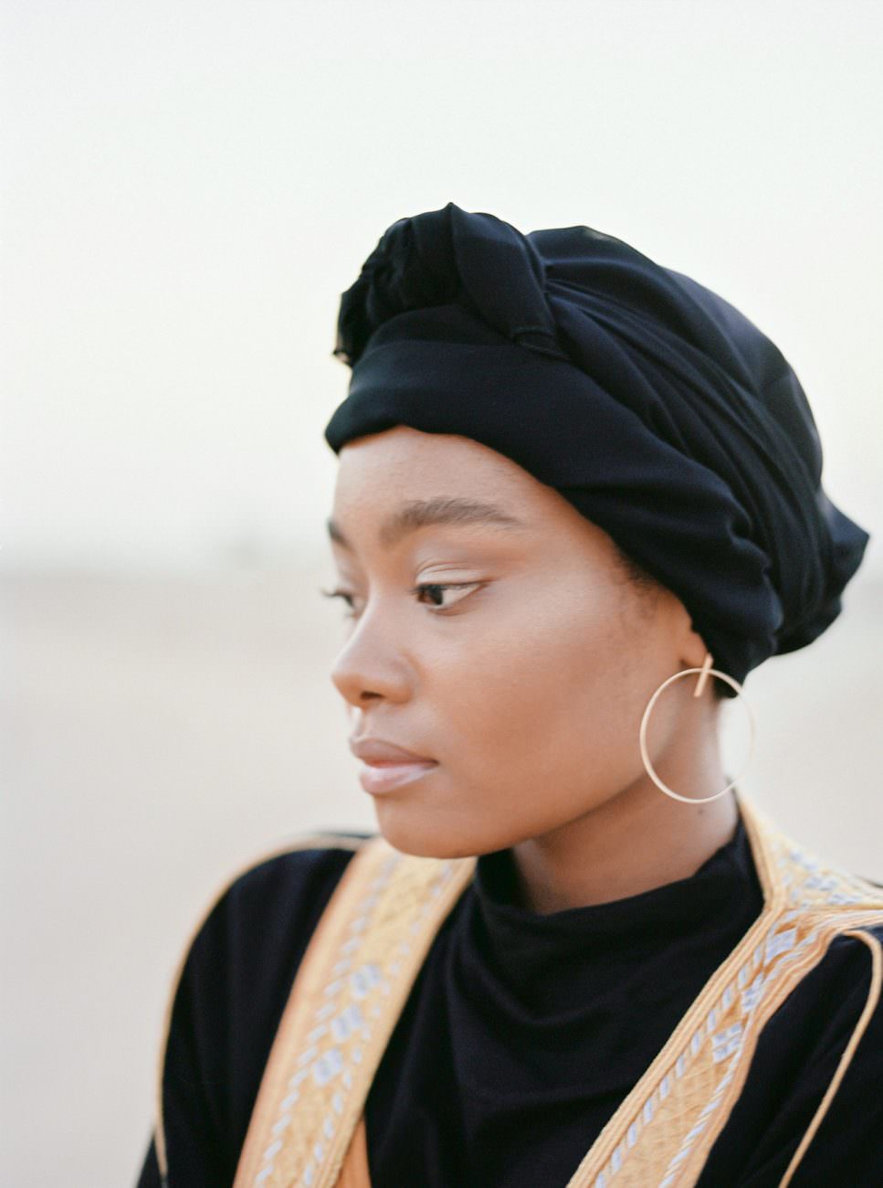 Desert fine art wedding inspiration turban