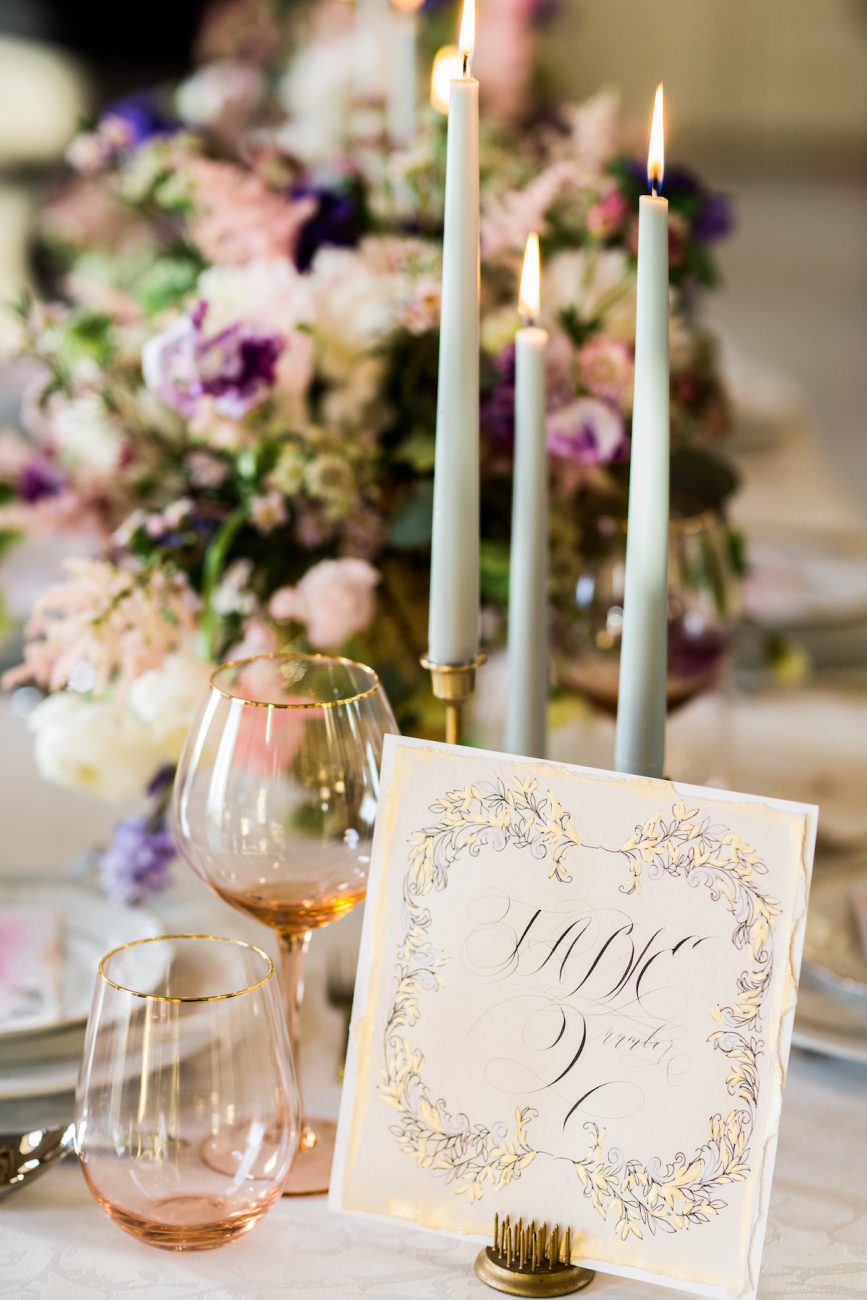Palace Wedding Inspiration - table number