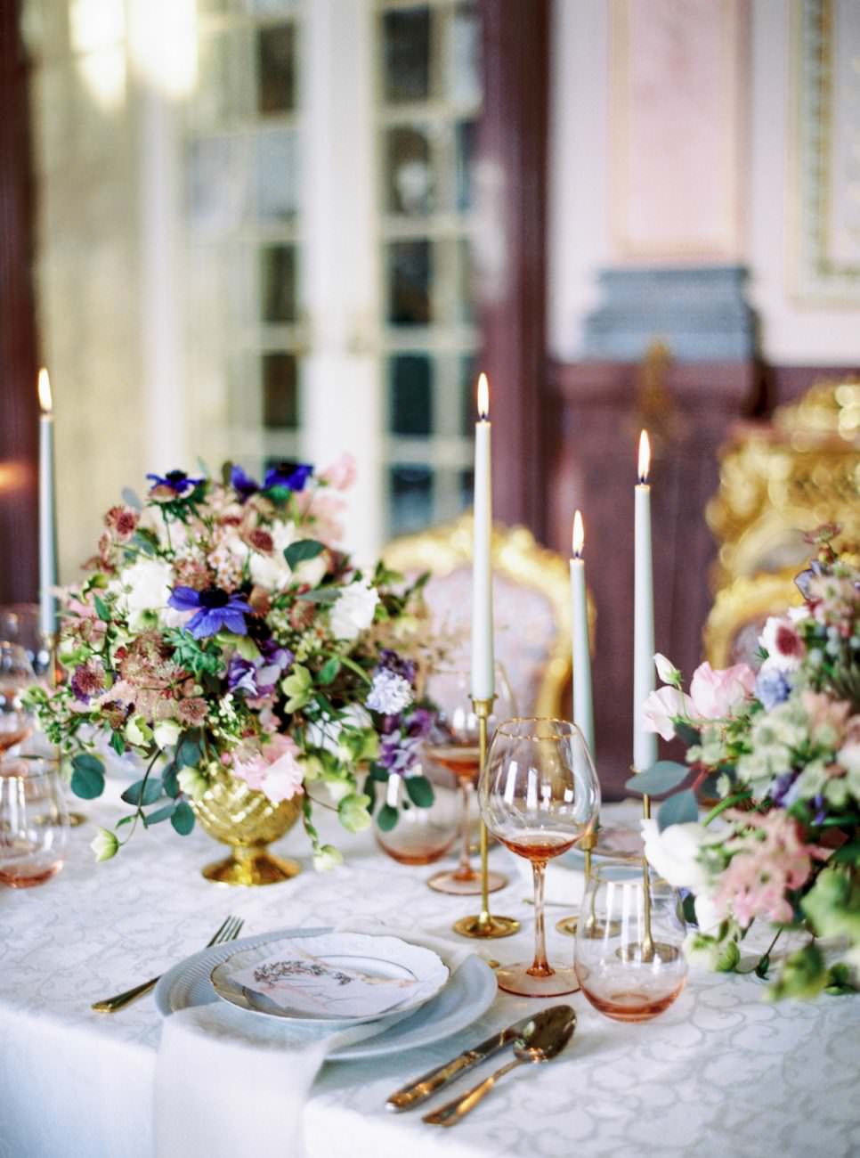 Palace Wedding Inspiration - luxury place names on table setting