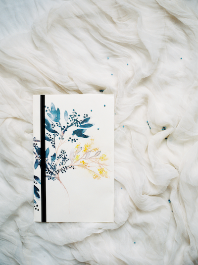 Hand Painted Wedding Invitations outer wrap