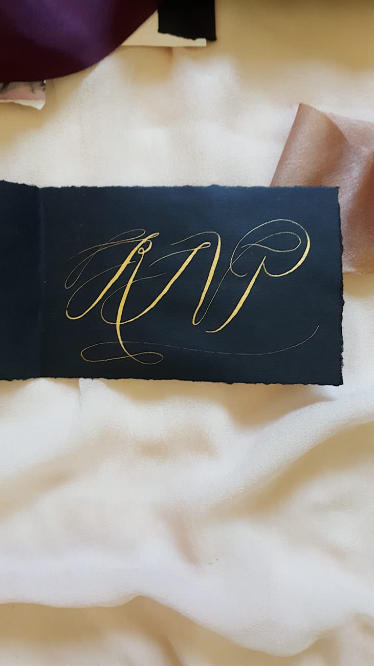 Custom Hand Painted Wedding Invitations rsvp card