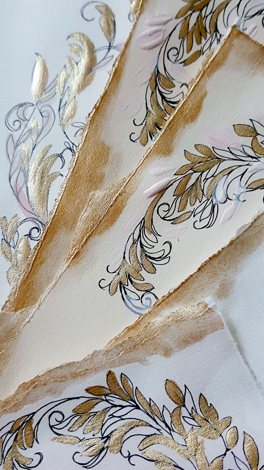 Wedding Stationery designer edges ~ Crimson Letters