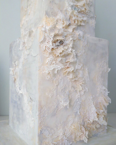 luxury wedding cake designers soft layers of edible lace
