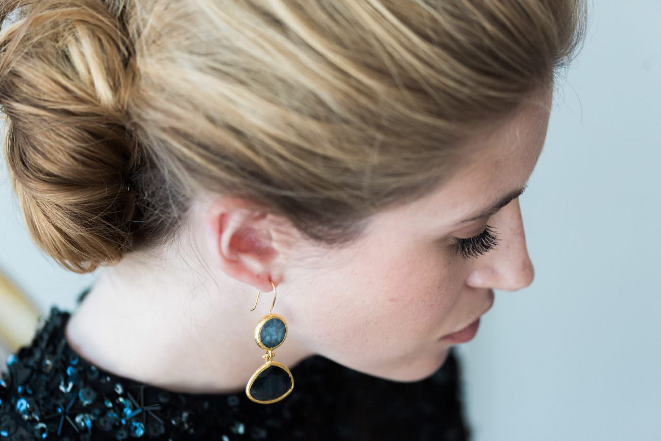 Fine Art Black Tie Wedding Inspiration Shoot bride jewellery