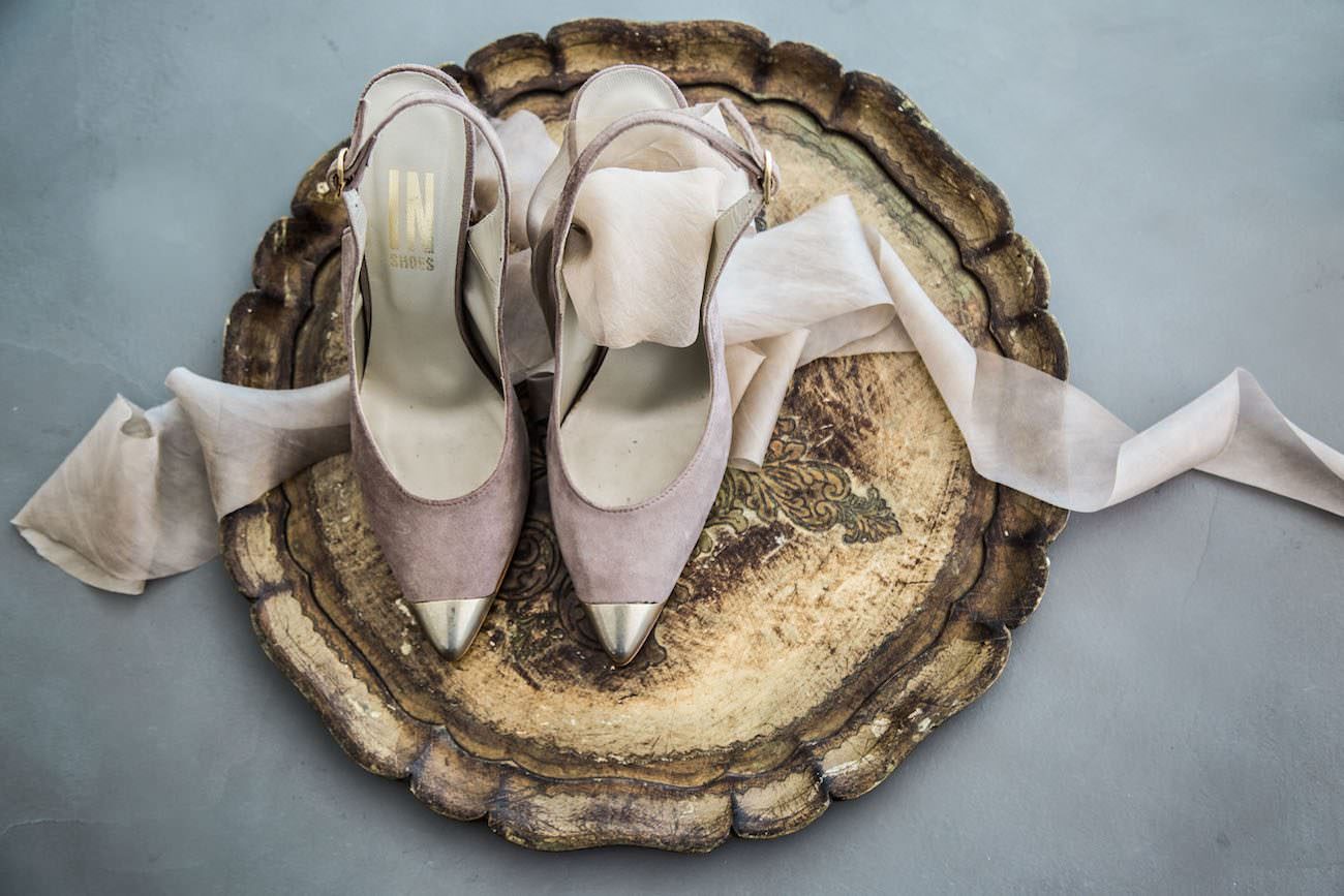 Fine Art Black Tie Wedding Inspiration Shoot pink velvet shoes