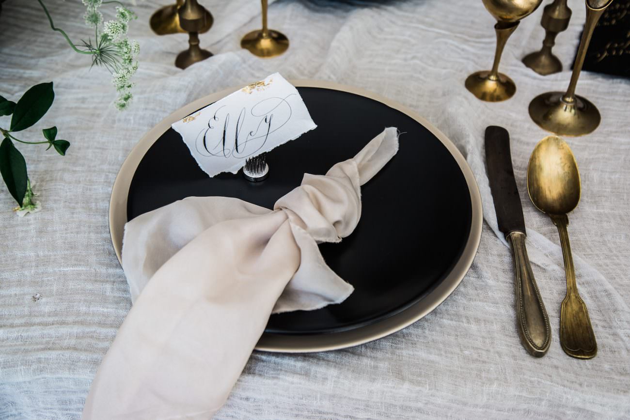 Fine Art Black Tie Wedding Inspiration Shoot place name