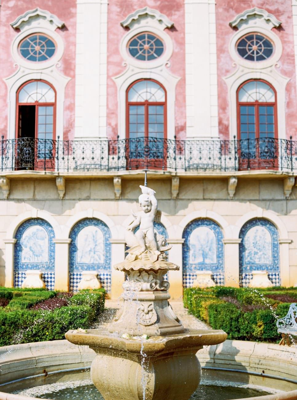 Fountain outside palace